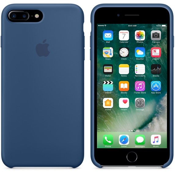 Apple Case Iphone 7 Plus Silicone Case Ocean Blue Mmqx2zm-A