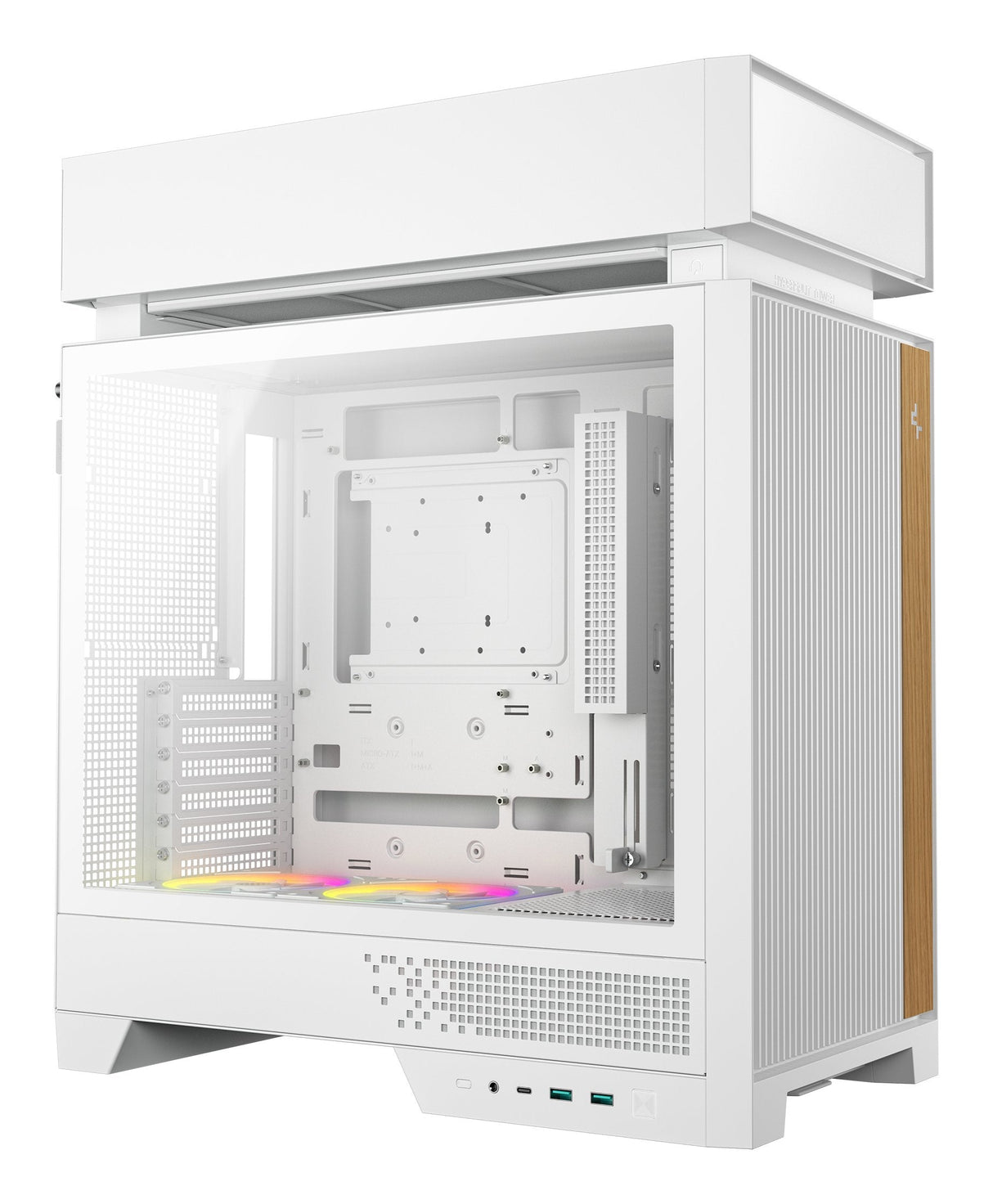 Caja Pc Deepcool Cl660 Atx Tower Case, White