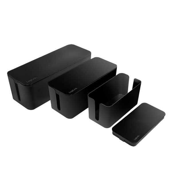 EAN 4052792067415 - LogiLink KAB0077 organizador de cables Universal Caja de cables Negro 3 pieza(s) imagen 1