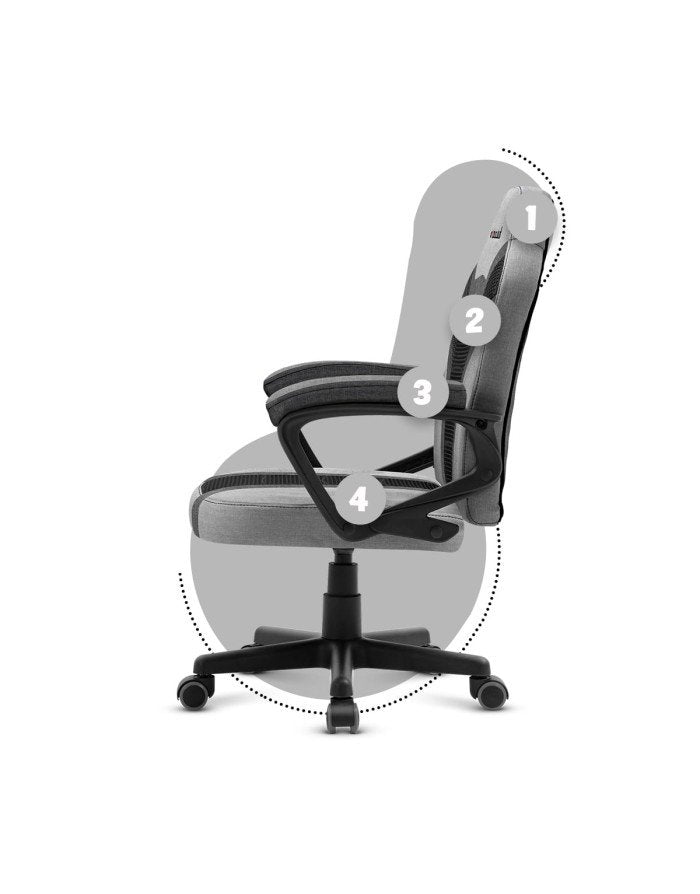 EAN 5903796010633 - Huzaro RANGER 1.0 GREY MESH silla de oficina y de ordenador Asiento plano Respaldo de rejilla imagen 11