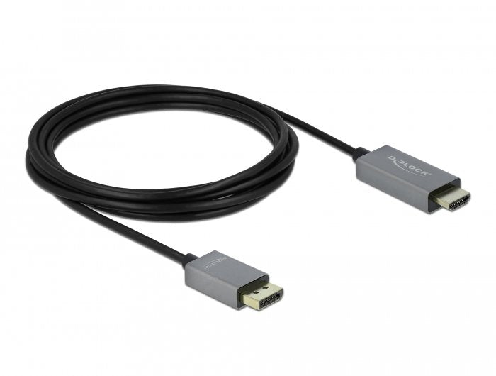 Delock Cable Activo Displayport 1.4 -> Hdmi 4k 60 Hz (Hdr) 3 M