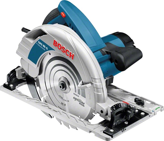 Sierra Circular Manual Bosch Gks 85 G Professional (Azul, 2200 W, L-Boxx, Carril Guía Fsn 1400) 0615990m92