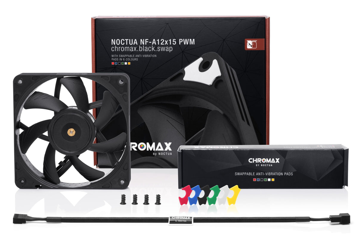 EAN 9010018100464 - Noctua NF-A12X15 PWM CH.BK.S sistema de refrigeración para ordenador Carcasa del ordenador Ventilador 12 imagen 3