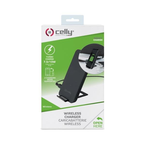 EAN 8021735737940 - Celly WLFASTSTANDBK cargador de dispositivo móvil Smartphone Negro CC Cargador inalámbrico Interior imagen 4