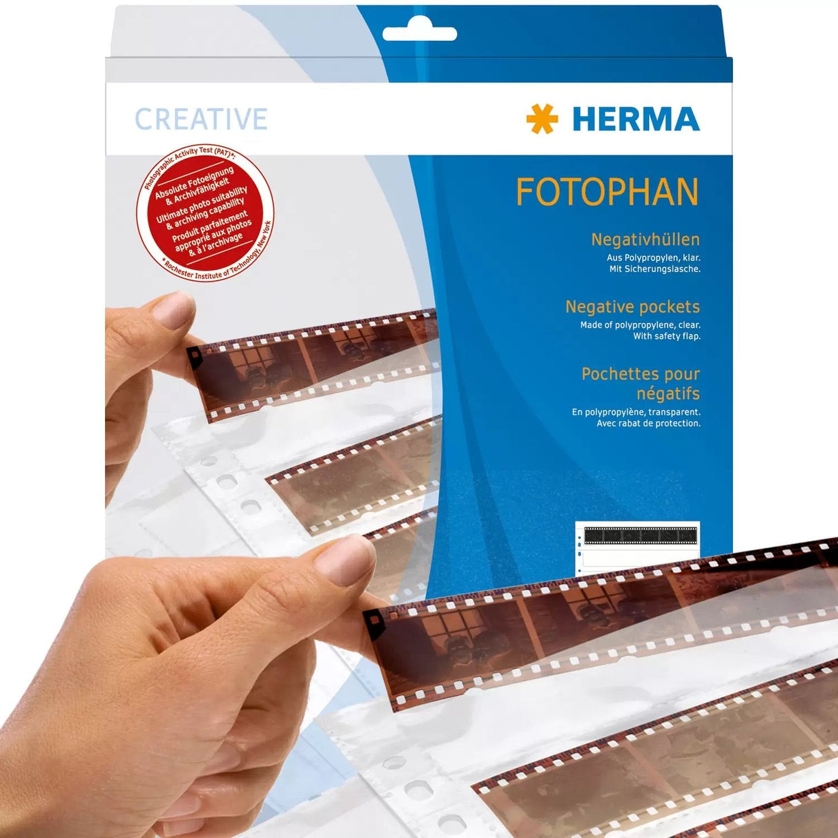Herma Negative Sleeves Mf Pp Clear 100 Sheets 7769 Hojas