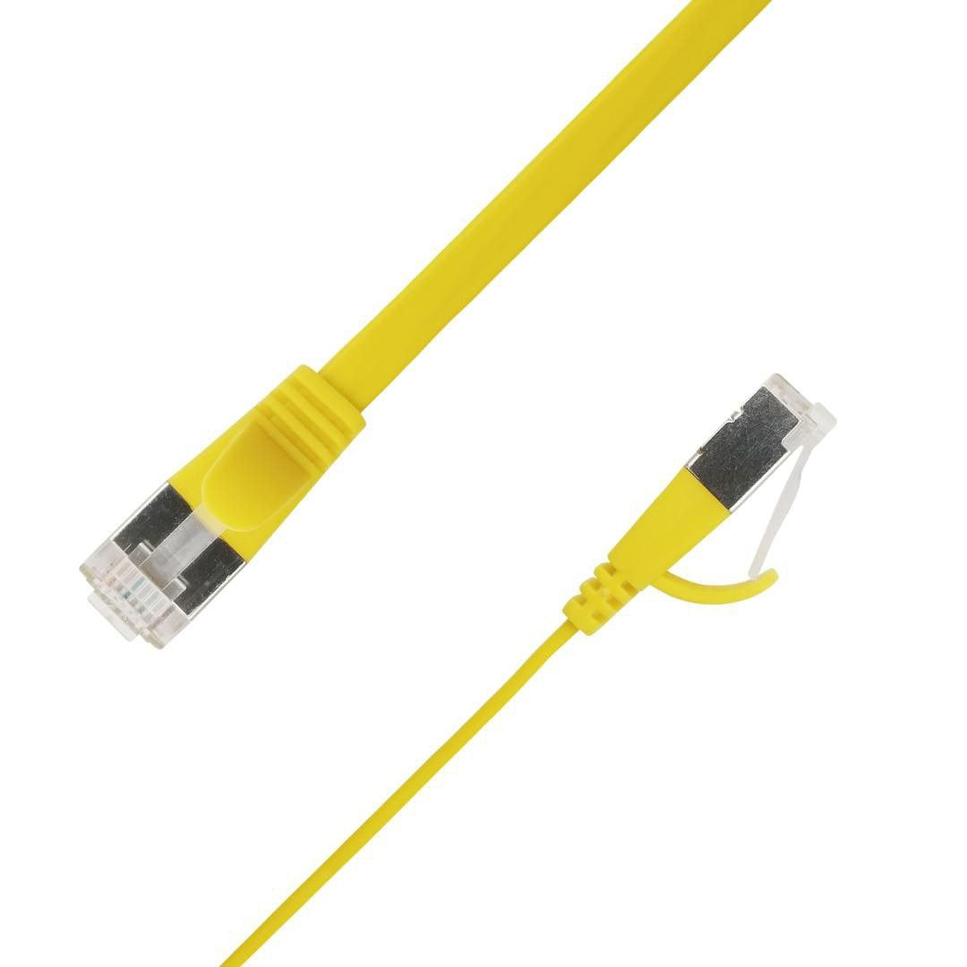 Flat U/Ftp Cat6a Yellow 2.5m Awg 32/7, Pvc, 1 85x6mm Stp-Fl6a-00250-Gl
