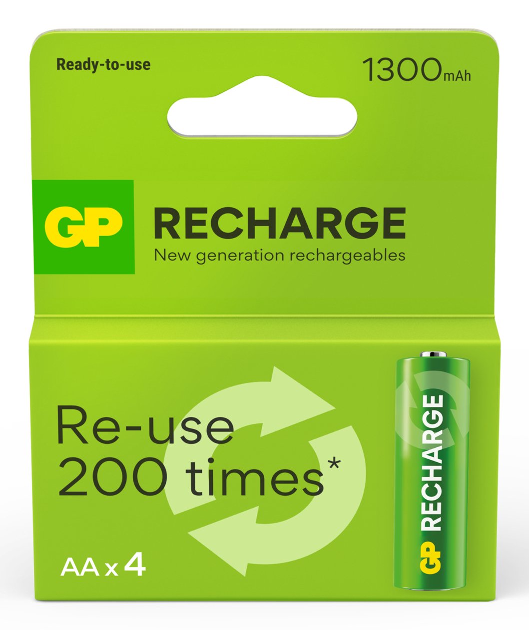 Recharge Aa Batteries 1300mah 4-Pack 201237
