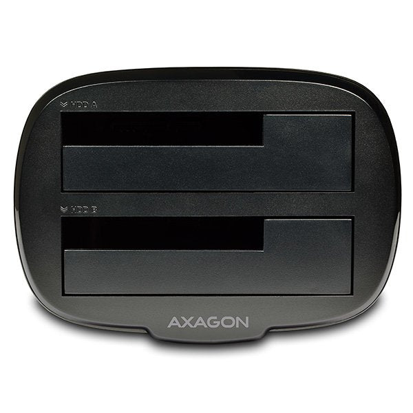 Axagon Estación De Acoplamiento Dual Adsa-St, Usb 3.0, 2x 2.5"/3.5" Ssd/Hdd, Sata 6 - Negro