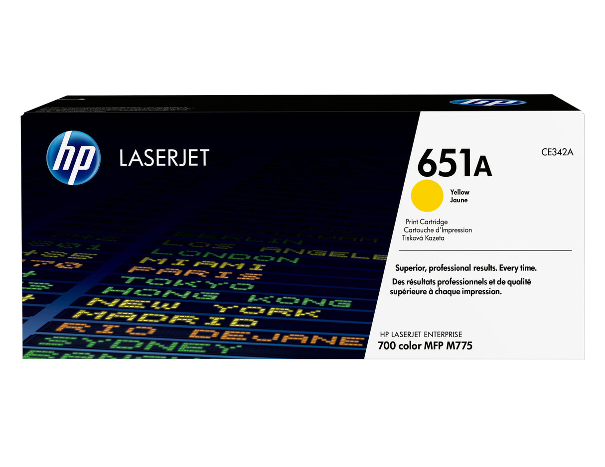 EAN 0886111121342 - HP 651A Yellow Original LaserJet Toner Cartridge cartucho de tóner 1 pieza(s) imagen 1