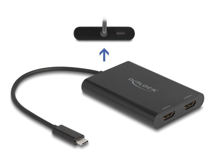 Delock Adaptador Usb Tipo-C A 2 X Hdmi 4k 60 Hz Con Displaylink® Grafik