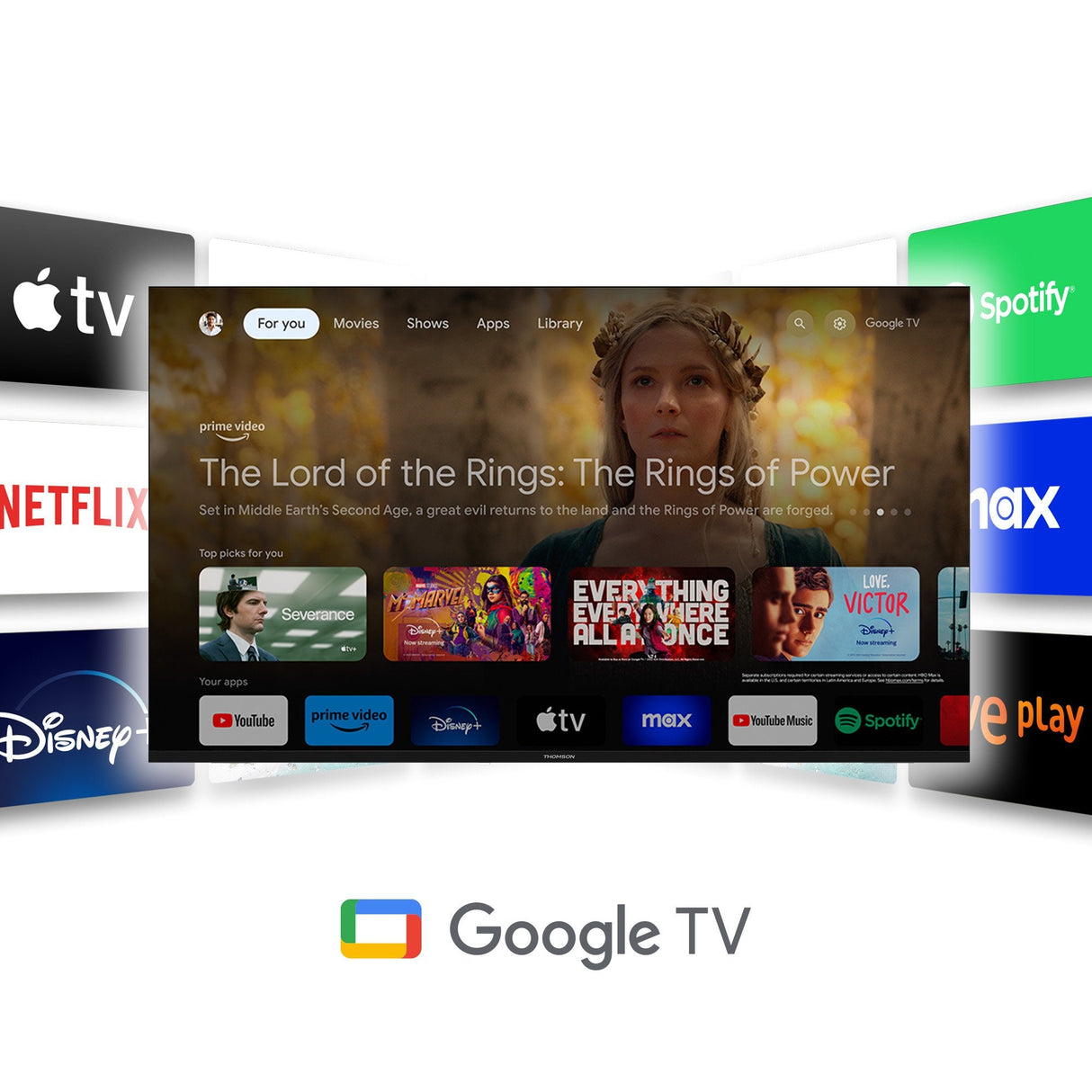 Thomson 55ug4s14, Tv Led 139 Cm (55 Pulgadas), Negro, Ultrahd/4k, Google Tv, Triple Sintonizador, Hdr 55ug4s14