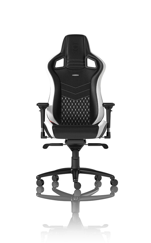 Noblechairs Epic Echtleder Gaming Silla - Negro Blanco Rojo