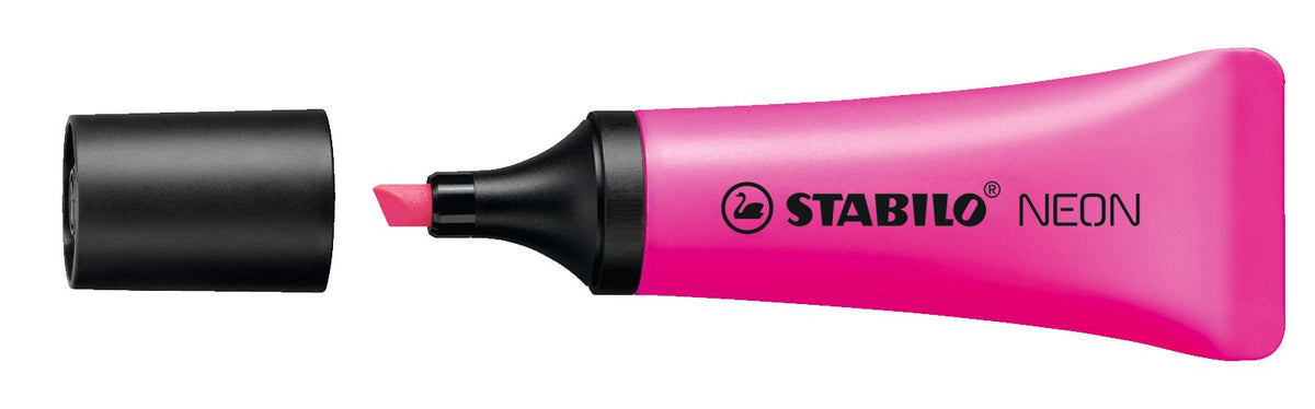 Stabilo Neon - Marcador Fluorescente - Verde, Amarillo, Naranja, Rosa - Tinta A Base De Agua - 2-5 Mm (Paquete De 4)
