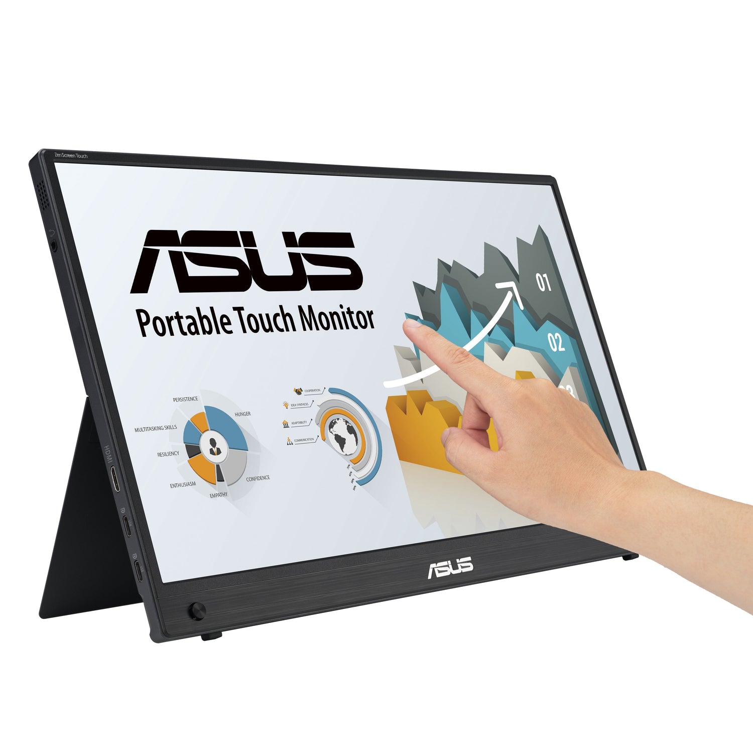 EAN 4711081804482 - ASUS ZenScreen MB16AHT pantalla para PC 39,6 cm (15.6") 1920 x 1080 Pixeles Full HD Pantalla táctil Negro imagen 5