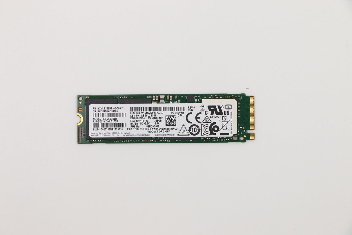EAN 5706998922168 - Lenovo 00UP734 unidad de estado sólido 256 GB M.2 PCI Express NVMe imagen 1