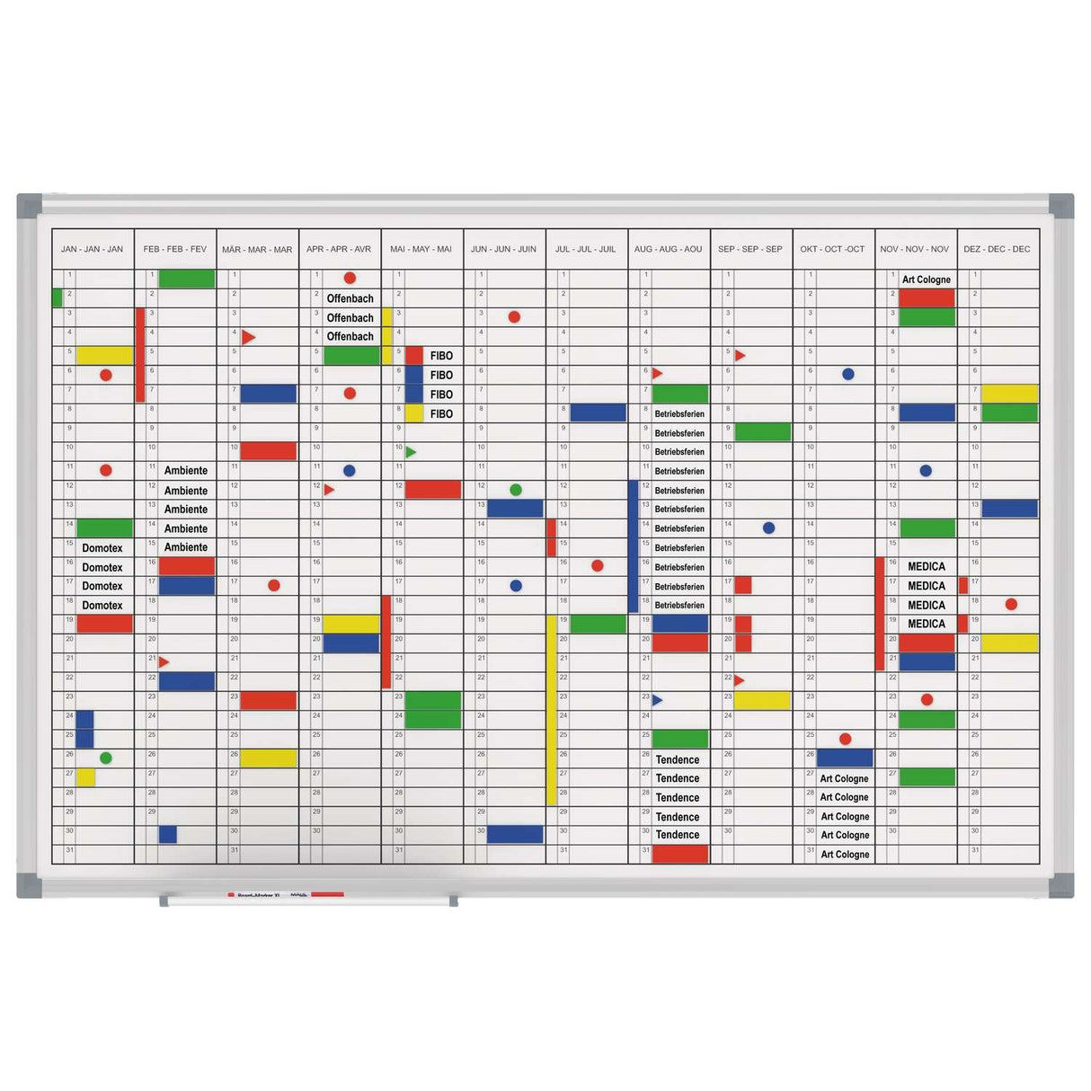EAN 4002390079358 - MAUL 6466384 planificador de pared Blanco Plurilingüe imagen 2