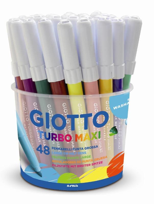 Giotto Rotuladores Turbo Maxi Bote 48 Colores Surtidos