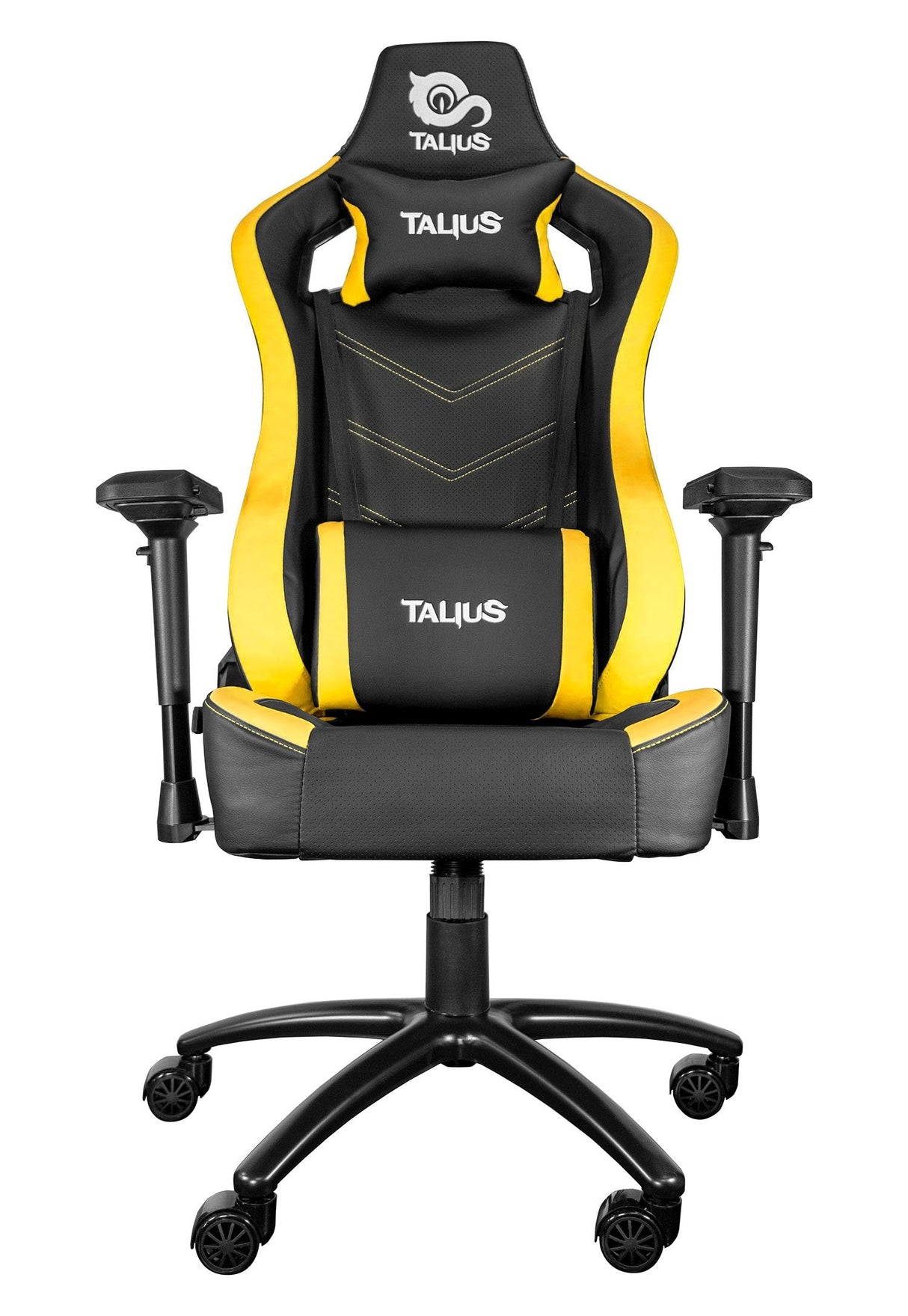 Talius Silla Vulture Gaming Negra/Amarilla Butterfly, Base Nylon, Ruedas Nylon, 4d