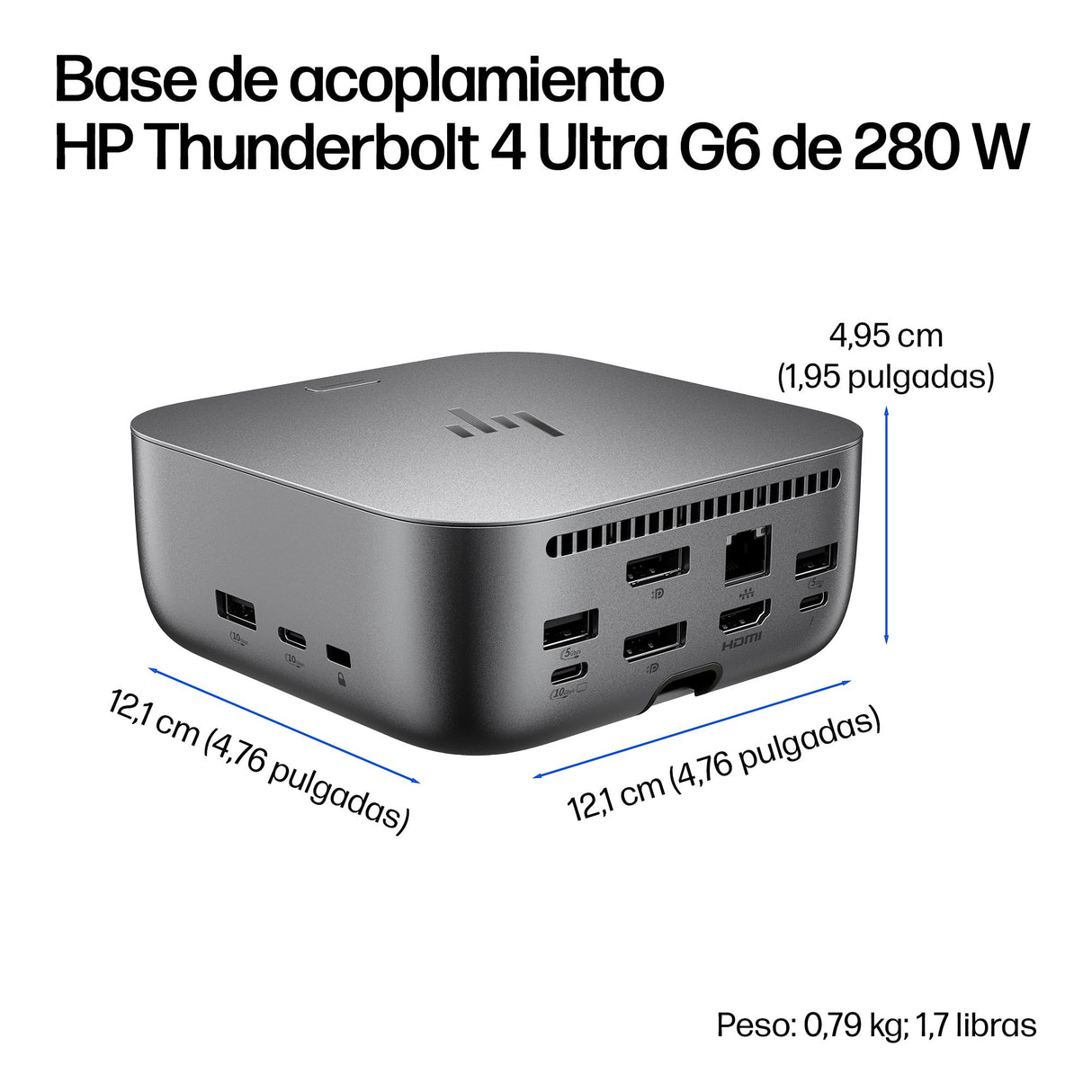 EAN 5715063796368 - HP Thunderbolt 4 Ultra 280W G6 Dock Alámbrico Gris imagen 4