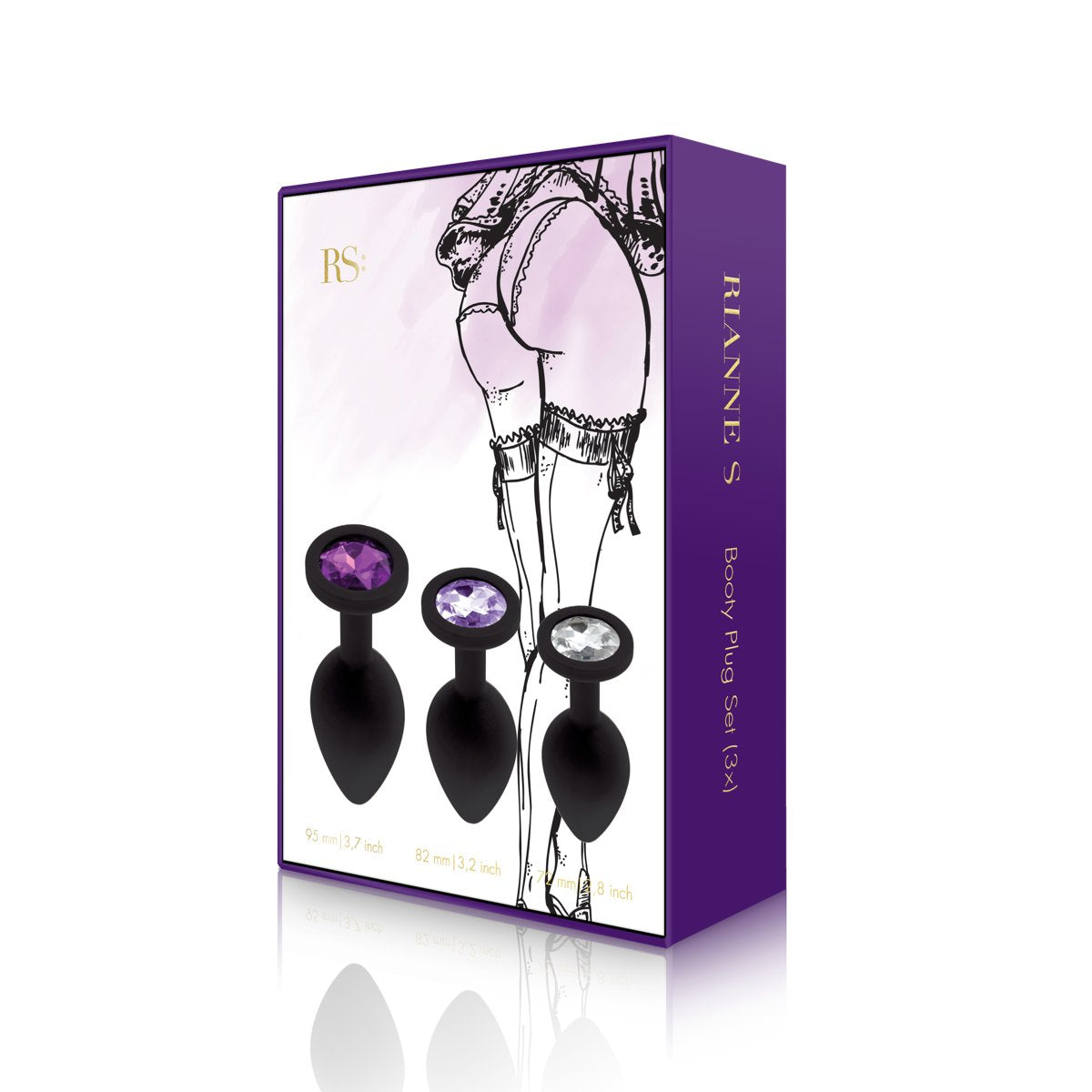 EAN 8717903271926 - Rianne S BOOTY PLUG SET Kit de tapones anales Negro Silicona 3 pieza(s) imagen 2