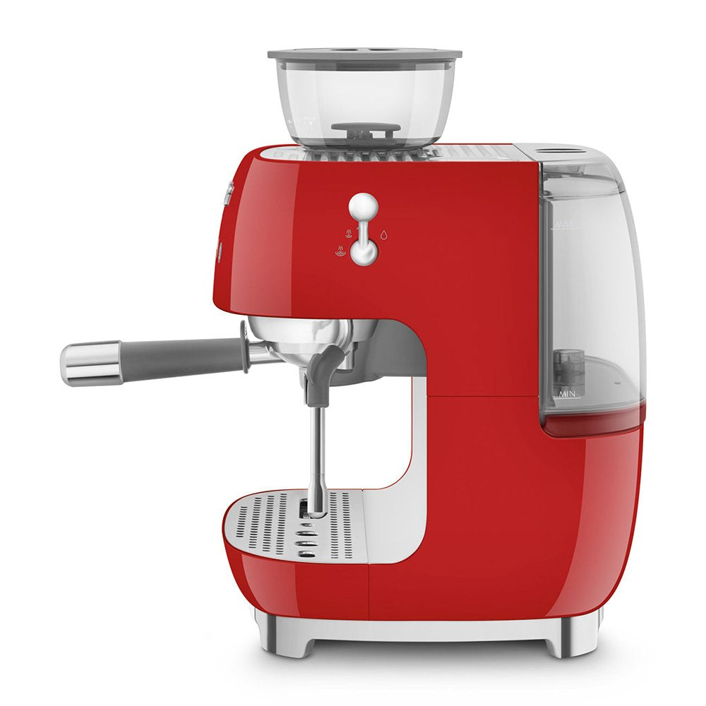 Smeg Egf03rdeu Espressomaschine, Kaffeevollautomat 50s Style, Rojo