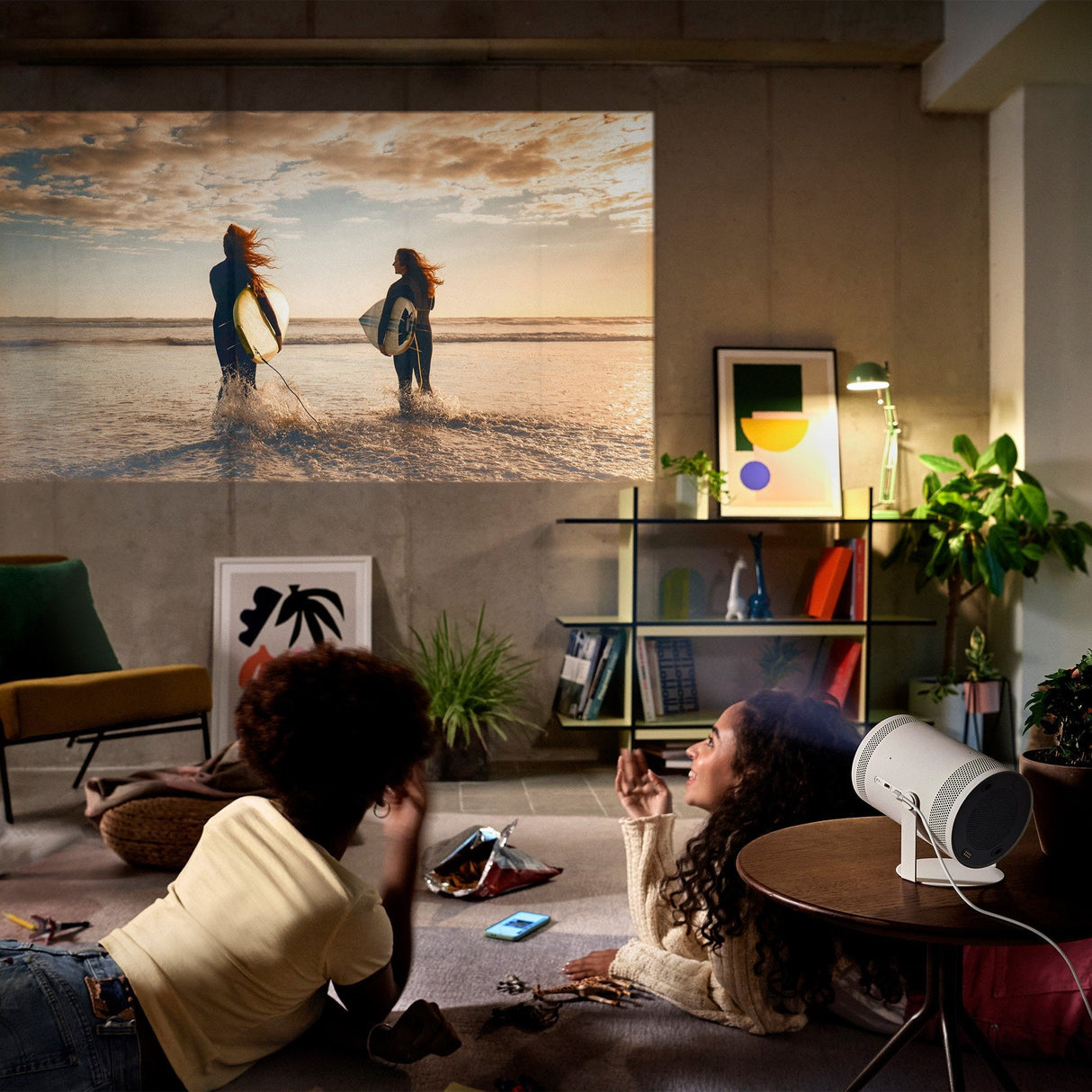 Samsung Sp-Lff3claxxxe Data Projector Ultra Short Throw Projector Dlp 1080p (1920x1080) Black, White