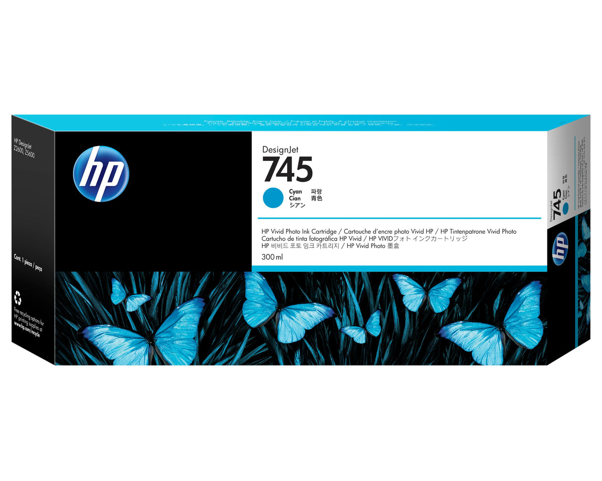 EAN 0725184104664 - HP 745 300-ml DesignJet Cyan Ink Cartridge cabeza de impresora Inyección de tinta térmica imagen 1