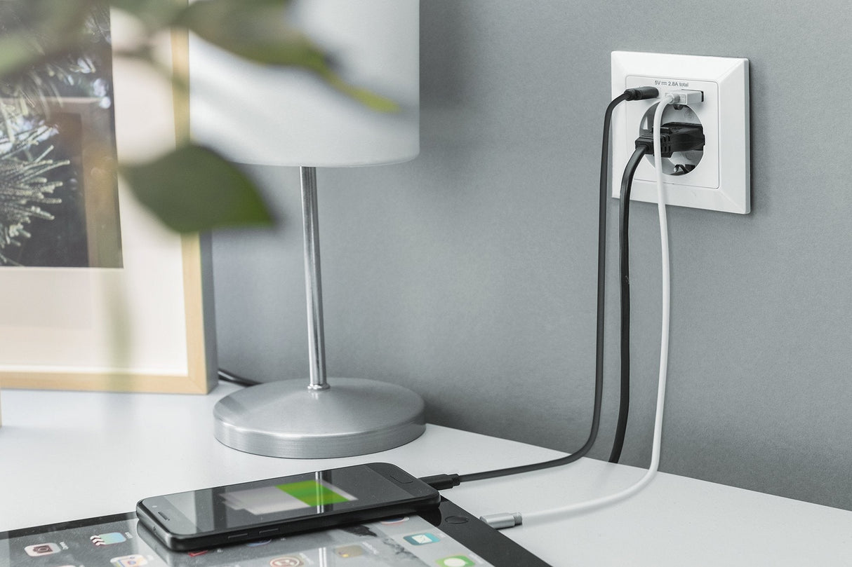 Digitus Da-70615 Toma De Enchufe Con 2 Puertos Usb