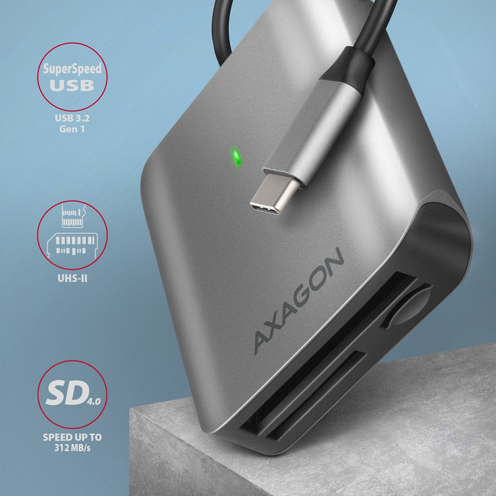 EAN 8595247906632 - Axagon CRE-S3C lector de tarjeta USB 3.2 Gen 1 (3.1 Gen 1) Type-C Gris imagen 2
