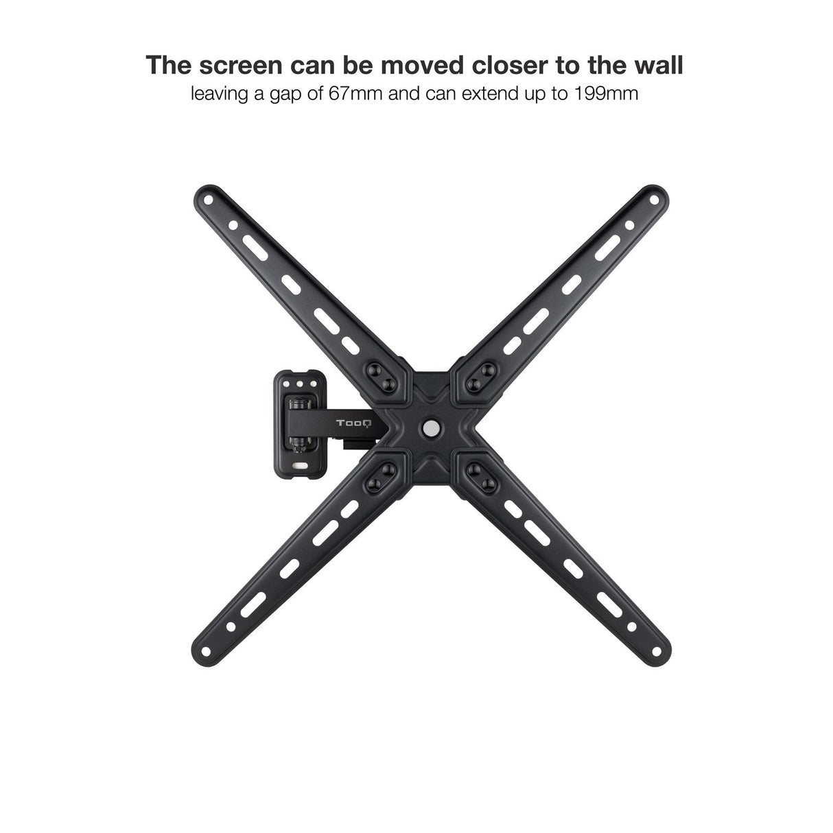 Soporte Pared Pantallas 13-55" Gira/Incli Negro