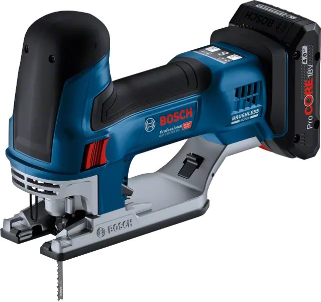 Sierra De Calar Inalámbrica Bosch Gst 18v-155 Sc Professional, 18 Voltios (Azul/Negro, 2x Batería Procore18v 4.0ah, En L-Boxx) 06015b0002