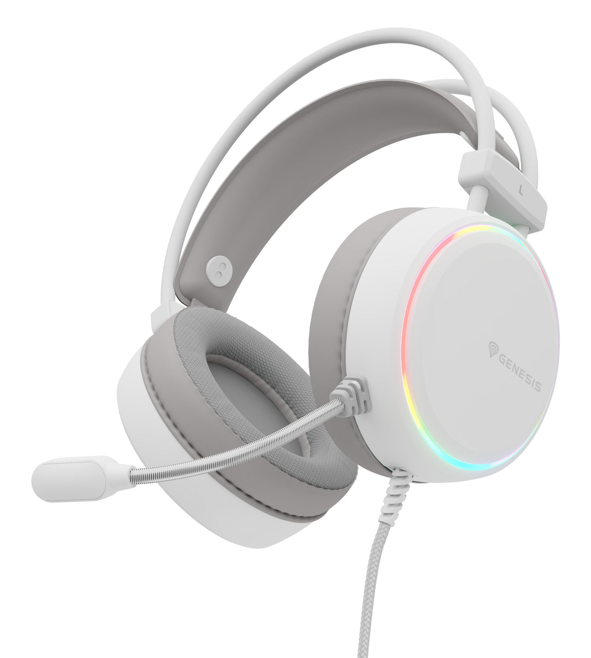 Auriculares Gaming Genesis Neon 613 G2 2.0 Rgb Blanco