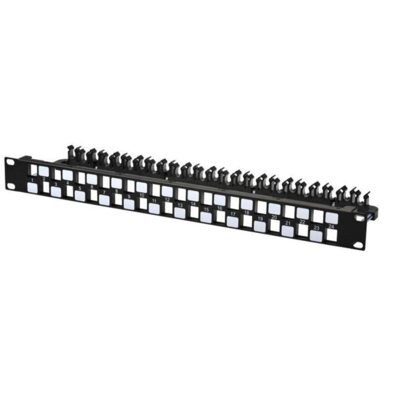 24-Ports Stp Cat6a Patch Panel 1u For 19" Rack