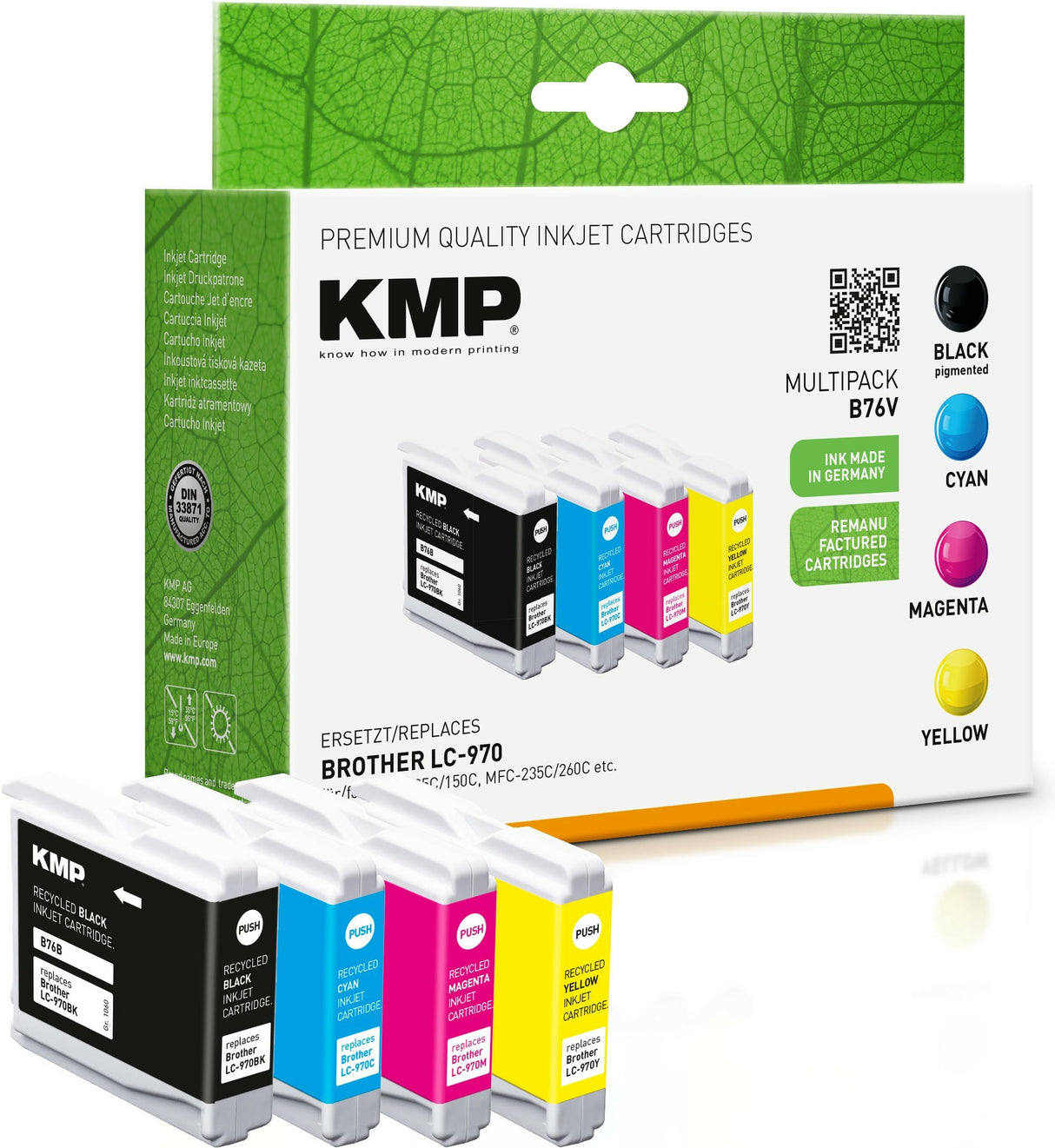 EAN 4011324370584 - KMP 1060,4005 cartucho de tinta 4 pieza(s) Compatible Negro, Cian, Magenta, Amarillo imagen 1
