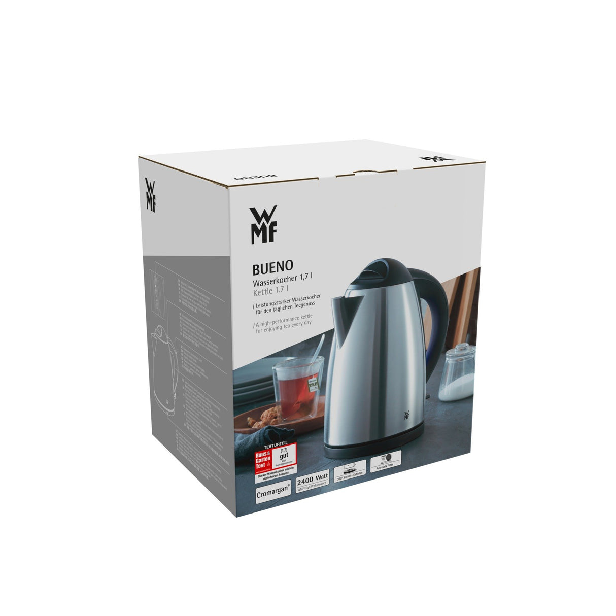 EAN 4211129050401 - WMF Bueno 0413080011 tetera eléctrica 1,7 L 2400 W Negro, Acero inoxidable imagen 9