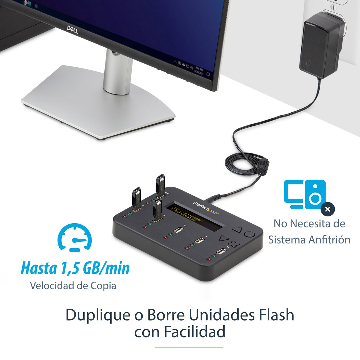 EAN 0065030856508 - StarTech.com USBDUP15 duplicador de datos y soporte Duplicador de pendrives Negro 5 copias imagen 5