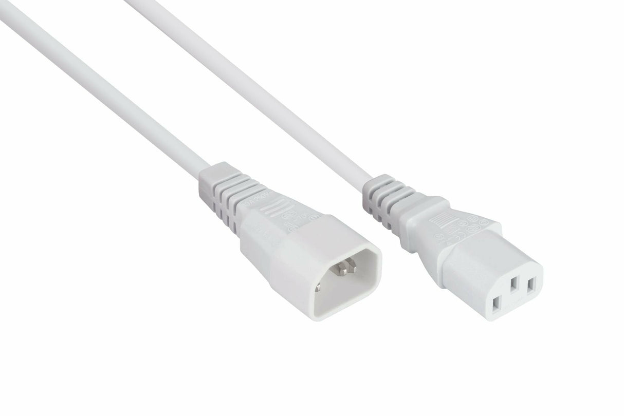 Cablemeimer Kaltgeräteverlängerung C14 An C14 Blanco 3m