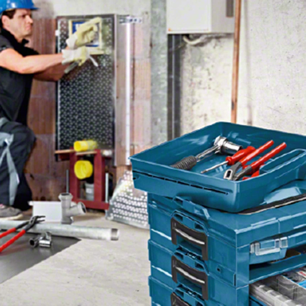 Bosch Professional Ls-Tray 92 Professional, Cajón Azul, Que Coincide Con El Ls-Boxx 306 1600a001rx