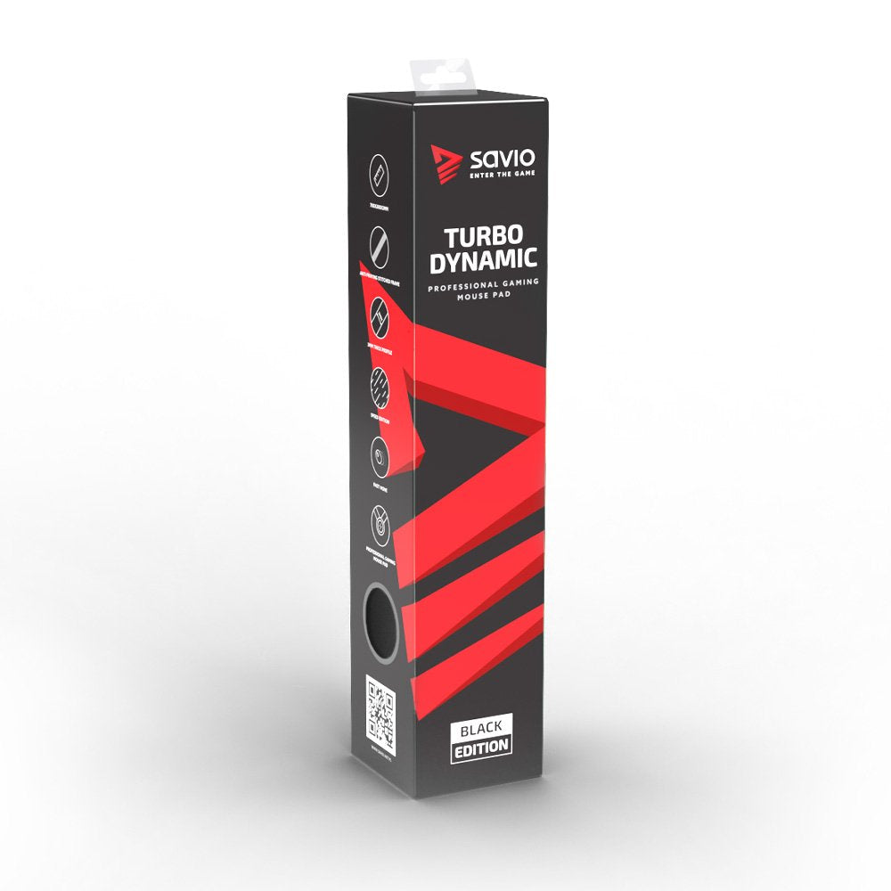 Alfombrilla De Ratón Savio Black Edition Turbo Dynamic Xl 90x40 Para Juegos Negro