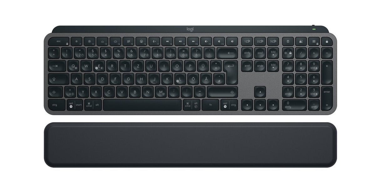 Teclado Alemán Logitech Mx Keys S Rf Wireless + Bluetooth Qwertz Grafito