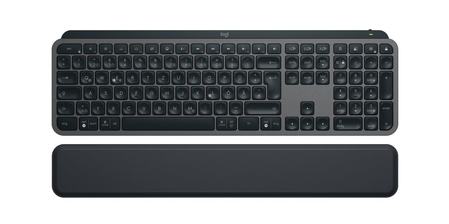 Teclado Alemán Logitech Mx Keys S Rf Wireless + Bluetooth Qwertz Grafito
