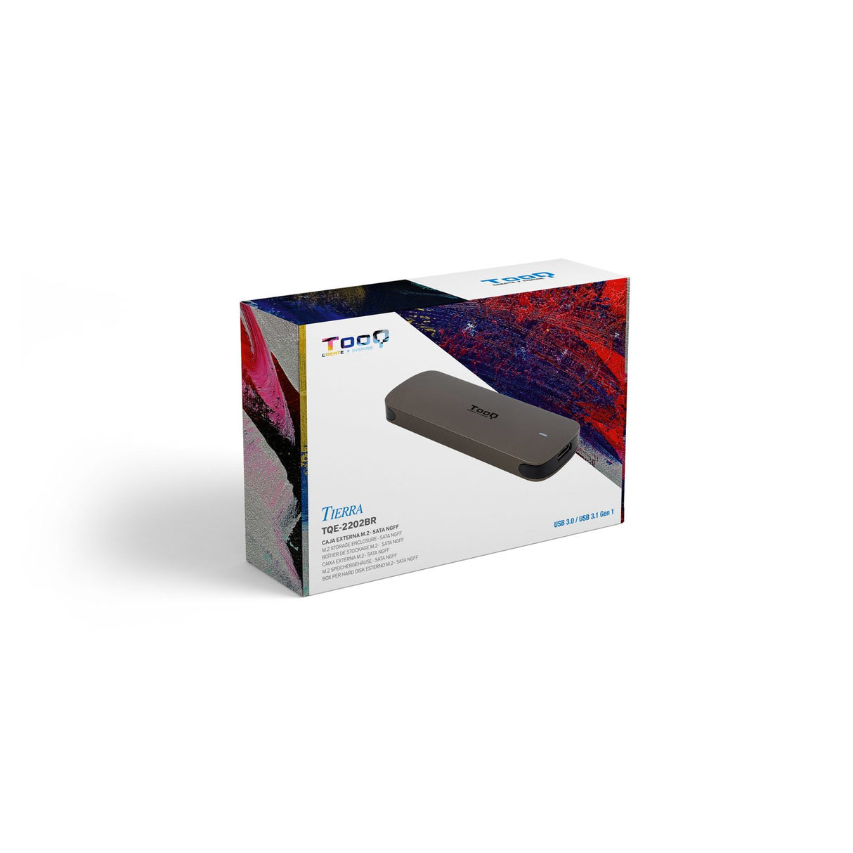 EAN 8433281013957 - TooQ TQE-2202BR caja para disco duro externo Caja externa para unidad de estado sólido (SSD) imagen 3