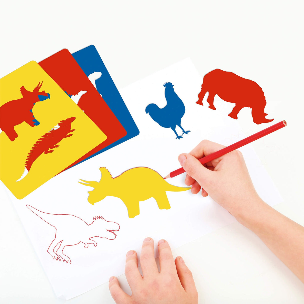 Apli Plantillas De Formas Dinosaurios Paint & Fun Pp Flexible Bolsa De 6 Surtidos