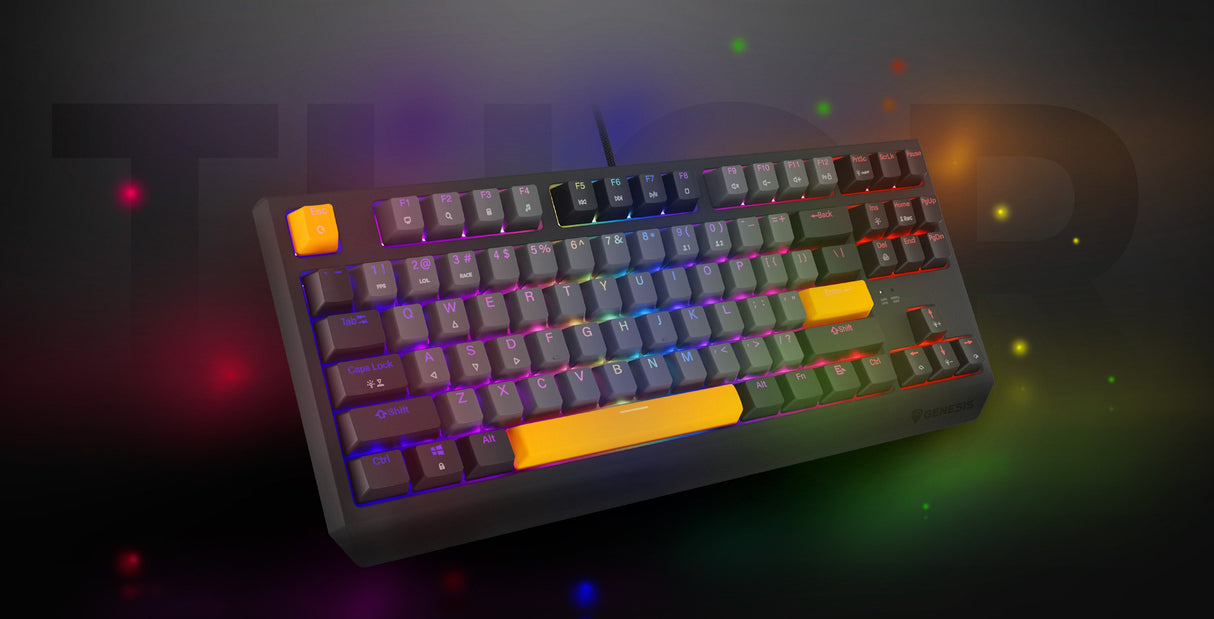 Genesis Thor 230 Tkl Anchor Gray Negative Rgb Outemu Red
