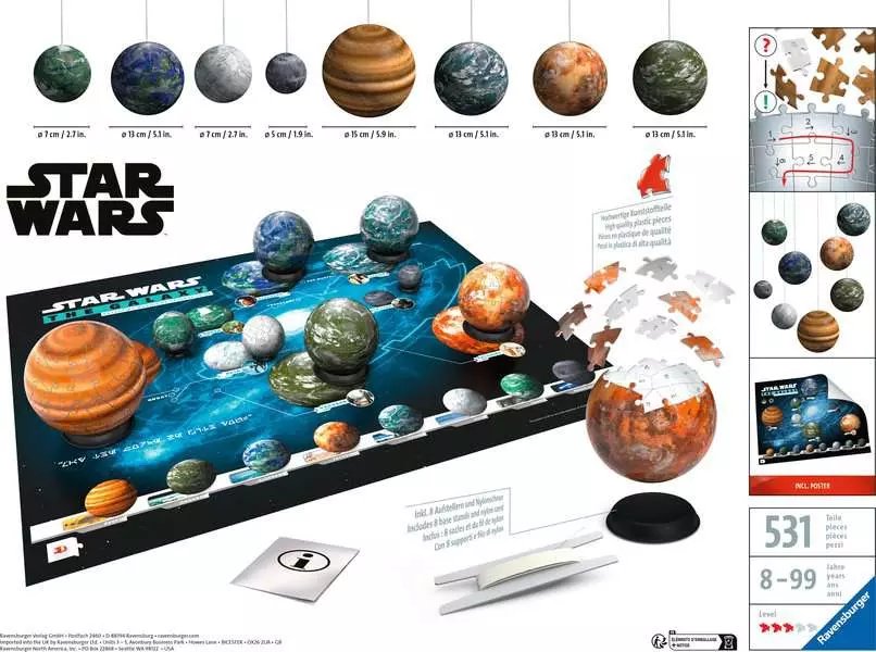 Ravensburger 3d Puzzleball Range: Himmel Bodies Of The Star Wars Galaxy 11577