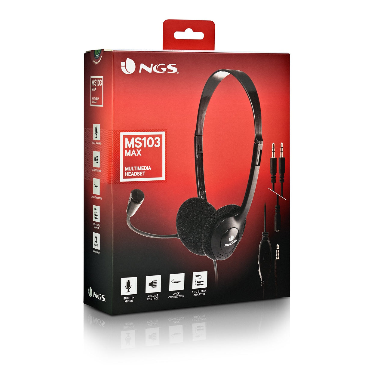 EAN 8435430623901 - NGS MS103 MAX Auriculares Alámbrico Diadema Llamadas/Música Negro imagen 6