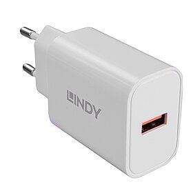 Lindy 73412 Cargador De Pared Usb Typ A Charger 18w, Blanco