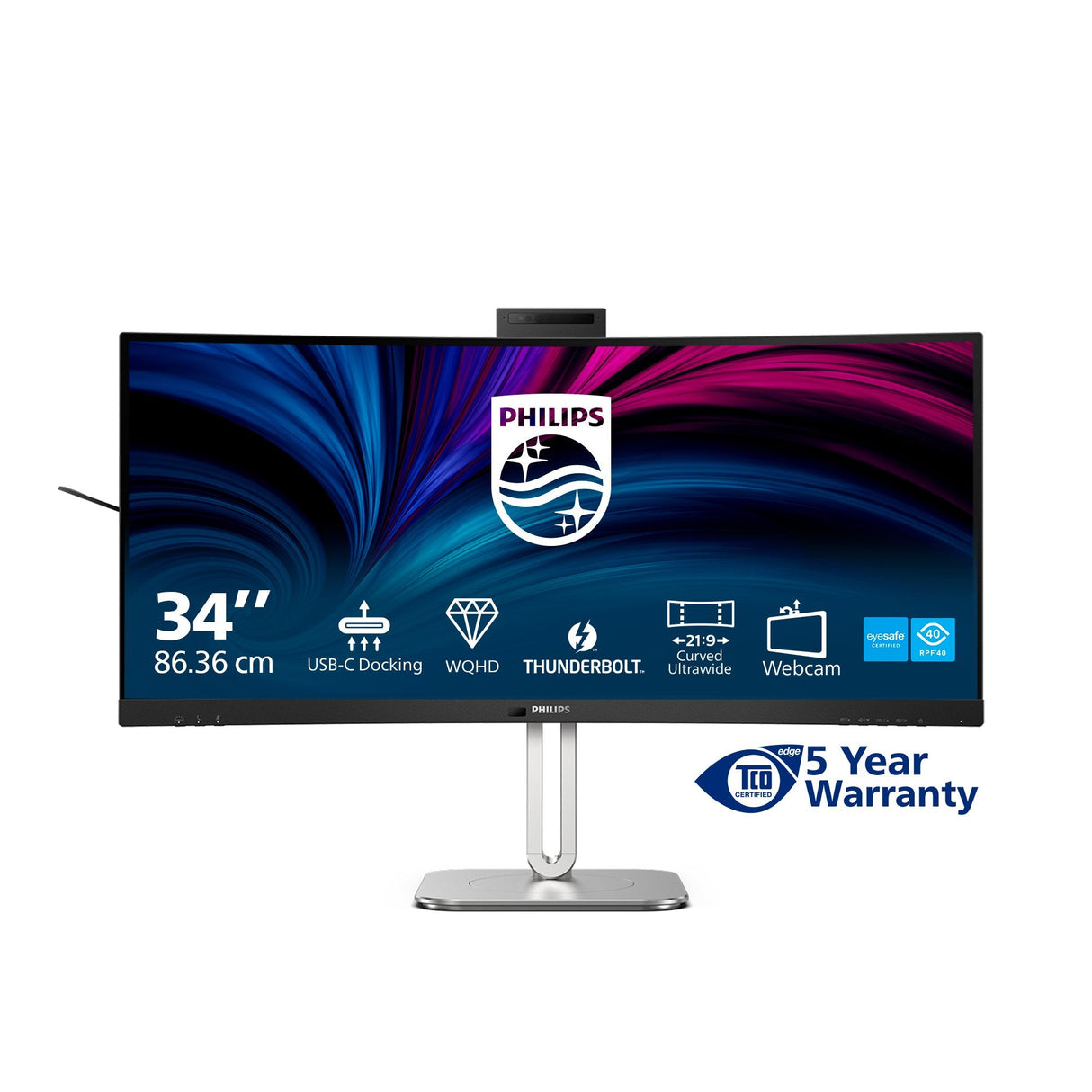 EAN 8712581804633 - Philips 6000 series 34B2U6603CH/00 pantalla para PC 86,4 cm (34") 3440 x 1440 Pixeles Wide Quad HD LCD Gr imagen 3