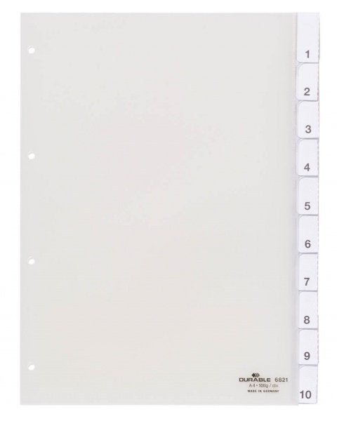 Registro Duradero A4 Con Lengüetas Soldadas 10 Piezas. Transp