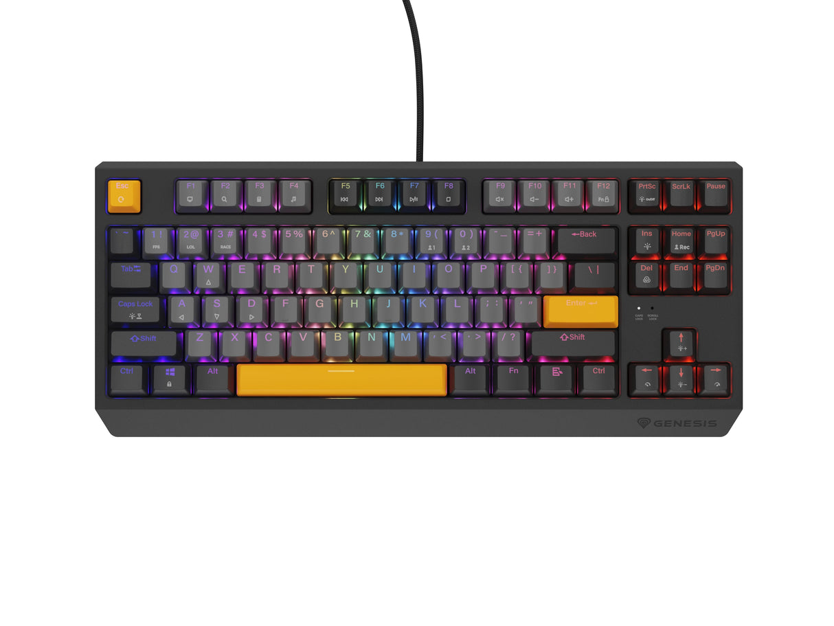 Genesis Thor 230 Tkl Anchor Gray Negative Rgb Outemu Red